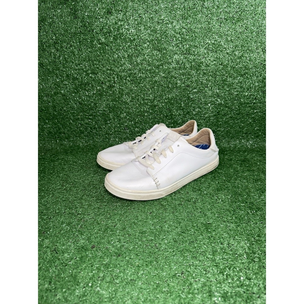 Olukai Pehuea Li 'ILI Women's Size 6.5 Casual White Leather Sneakers Shoes - Picture 3 of 9
